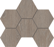 Декор Kraft Wood KW02 Light Grey Hexagon структурированный 25x28.5