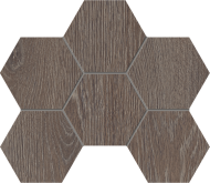 Декор Kraft Wood KW03 Wenge Hexagon структурированный 25x28.5