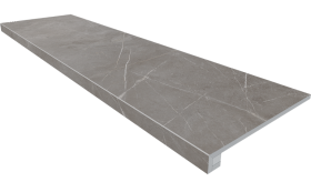 Ступень Nolana Комплект NL03 Dark Grey ( 33x120 неполированный прямоугольный бортик без насечек + Подступенок 14.5x120)
