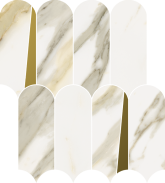 Мозаика Stellaris Calacatta Gold Mosaico Elegant Lux 32.5x36.1