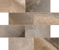 Мозаика Reves De Rex Choco Muretto Sfalsato Mat 6mm 7.5x15 30x30