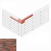 Искусственный камень Бран Брик 695-78 3D угол 33x4