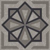 Декор Касабланка Серый матовыйx0.7 9.8x9.8