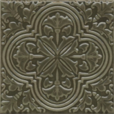 Декор Фес Зелёный глянцевыйx0.77 15x15