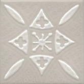 Декор Бахия 2 серый светлый глянцевыйx0.7 9.8x9.8