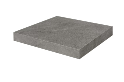 Ступень Портленд Угловая клееная серый тёмный матовый обрезнойx0.9 33x33