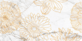 Декор Briere D Flower Белый 2 30x60