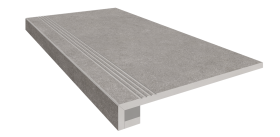 Set/Steptrade/LN02_NS/33x120/Stripe/LN02_NS/14.5x120 Ступень Luna Комплект LN02 Grey 120х33 неполированная прямоугол. бортик+Подступенок 33x120