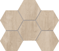 Декор Soft Wood SF02 Creamy Hexagon неполированная 25x28.5