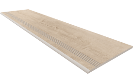 Ступень Soft Wood SF02 Creamy неполированный с насечками 30x120