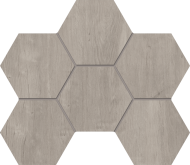 Декор Soft Wood SF03 Grey Hexagon неполированная 25x28.5