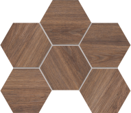 Mosaic/SI02_NS/25x28.5x10/Hexagon Декор Selection SI02 Eucalyptus Hexagon Неполированная 25x28.5
