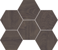 Mosaic/SI04_NS/25x28.5x10/Hexagon Декор Selection SI04 Walnut Hexagon Неполированная 25x28.5