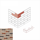 Искусственный камень Бергамо Брик 371-55 Design Угол