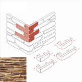 Искусственный камень Айгер 546-45 Угол 30.5x11