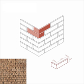 Искусственный камень Алтен брик 310-45 Угол