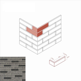 Искусственный камень Алтен брик 313-85 Design угол 18.5x5.5