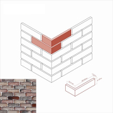 Искусственный камень Берн брик 398-95 Design Угол 24x6