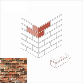Искусственный камень Бремен брик 306-55 Design Угол