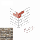 Искусственный камень Бремен брик 309-25 Design Угол 18.5x6.5