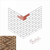 Искусственный камень Дерри Брик 388-45 Угол