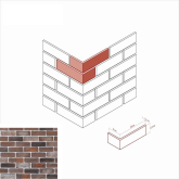 Искусственный камень Кельн брик 324-65 Design Угол