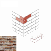 Искусственный камень Кельн брик 323-95 Design Угол