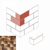 Искусственный камень Лицен 535-45 Угол 29x15