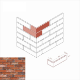 Искусственный камень Лондон брик 303-65 Design угол 22x6.5