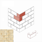 Искусственный камень Монте Кьяро 465-25 Угол 18x9.5