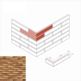 Искусственный камень Остия брик 380-65 Угол 26.5x4.9
