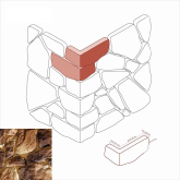 Искусственный камень Рока 611-45 Угол 12.5x9