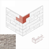 Искусственный камень Сандерлэнд 174-15 Угол 23x10