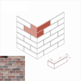 Искусственный камень Сити брик 378-95 Design угол 22x7