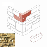Искусственный камень Тевиот 700-15 Угол