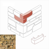 Искусственный камень Тевиот 701-15 Угол