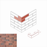 Искусственный камень Терамо Брик 354-95 Угол 20.5x5.5