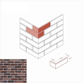 Искусственный камень Торн брик 326-45 Угол