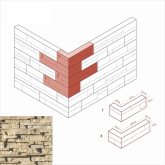 Искусственный камень Уайт Клиффс 152-15 Угол