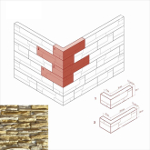 Искусственный камень Уорд Хилл 130-15 Угол 29.5x10