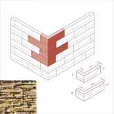 Искусственный камень Уорд Хилл 130-35 Угол