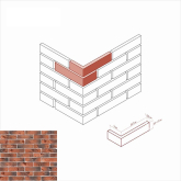 Искусственный камень Эрдинг брик 675-75 Угол 33x7