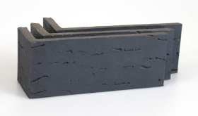 Клинкерная плитка Koro Black Угловая AB 7203 (Y)x71x14 18.5x7.1