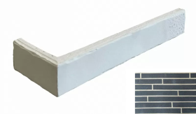 Клинкерная плитка Riegel Forta Black 7303/2 R (Y) угловаяx14 40x14