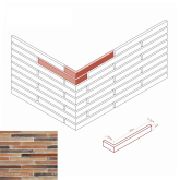 Искусственный камень Дюрен Брик 688-95 Design Угол 33x4