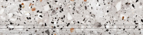 NR0371 Ступень Evia Terrazzo Серая 120x30