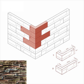 Искусственный камень Уорд Хилл 138-85 угол 29.5x10