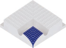 30227 Бордюр Olympic Series Внутренний угол профильного поручня с сетчатой поверхностью Cobalt 12x12