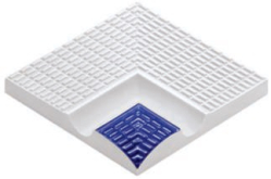 Бордюр Olympic Series Внутренний угол поручня с сетчатой поверхностью Cobalt 12x12