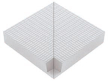 50220.3 Бордюр Olympic Series Petit Carre Внутренний угол профильной противоскользящей плитки с сетчатой поверхностью 12x12